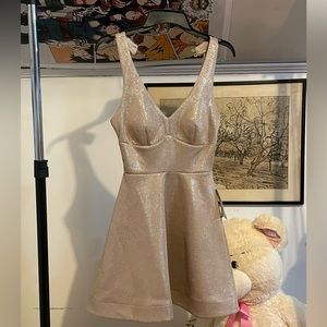 Teeze me gold sparkly juniors dress